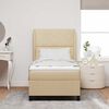 vidaXL Boxspringbett mit Matratze Creme 100 x 200 cm Stoff