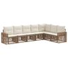 vidaXL Gartensofa-set 7 pcs Beige und Cremewei&szlig; Poly-Rattan