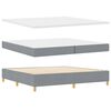 vidaXL Boxspringbett mit Matratze Hellgrau 200 x 200 cm Stoff