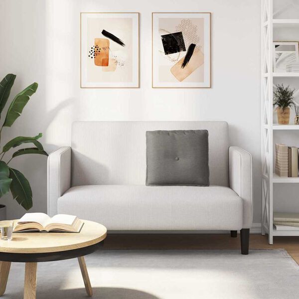 vidaXL R&uuml;ckenkissen Hellgrau 50 x 45 cm Cordstoff