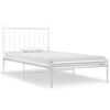 vidaXL Bett Wei&szlig; Metall 90x200 cm