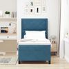 vidaXL Boxspringbett mit Matratze mit Kopfteil Blau 90 x 190 cm Samt