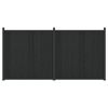 vidaXL Zaunelement 2 stk. 355 x 186,5 cm WPC und Aluminium Schwarz