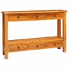 vidaXL Konsolentisch Natur 115 x 32 x 76 cm Massives Mahagoni Holz