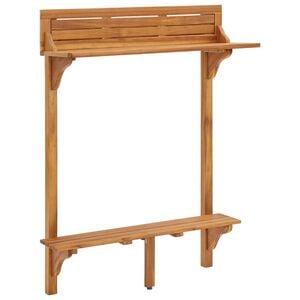 vidaXL Balkon-Stehtisch 90x37x122,5 cm Massivholz Akazie