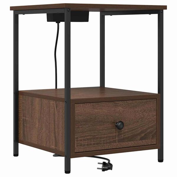 vidaXL Nachttisch Braun Eichen-Optik 42 x 41 x 56 cm Holzwerkstoff