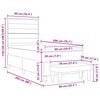 vidaXL Boxspringbett mit Matratze mit Kopfteil Blau 90 x 200 cm Stoff