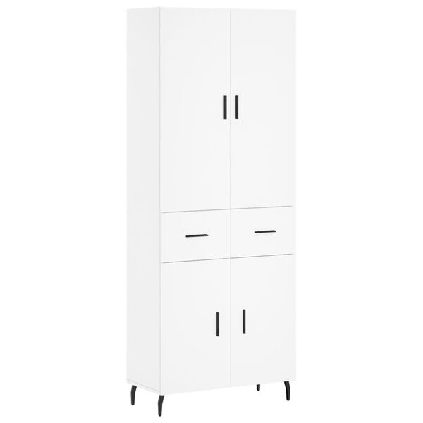 vidaXL Highboard Wei&szlig; 69,5x34x180 cm Holzwerkstoff