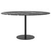 vidaXL Tischplatte Schwarz &Oslash;80x1 cm Hartglas in Marmoroptik