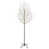vidaXL LED-Weihnachtsbaum Schwarz 47 x 210 cm Stahl 180 LEDs