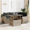 vidaXL 5-tlg. Garten-Sofagarnitur mit Kissen Grau Poly Rattan