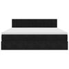 vidaXL Ottoman-Bett mit Matratze Schwarz 180x200 cm Samt