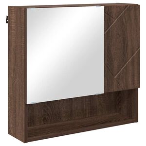 vidaXL Spiegelschrank Braun Eichen-Optik 59 x 17 x 55 cm Holzwerkstoff