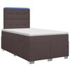 vidaXL Boxspringbett mit Matratze Dunkelbraun 120 x 190 cm Stoff