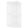 vidaXL Eckregal 2 Ebenen 41,5 x 41,5 x 72 cm Holzwerkstoff Wei&szlig;