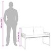 vidaXL Holz-Lagenbank mit Kissen Uni mit Kissen Creme 114 x 55 x 77 cm