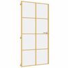 vidaXL Innentür Schlank Golden 102,5x201,5 cm Hartglas und Aluminium
