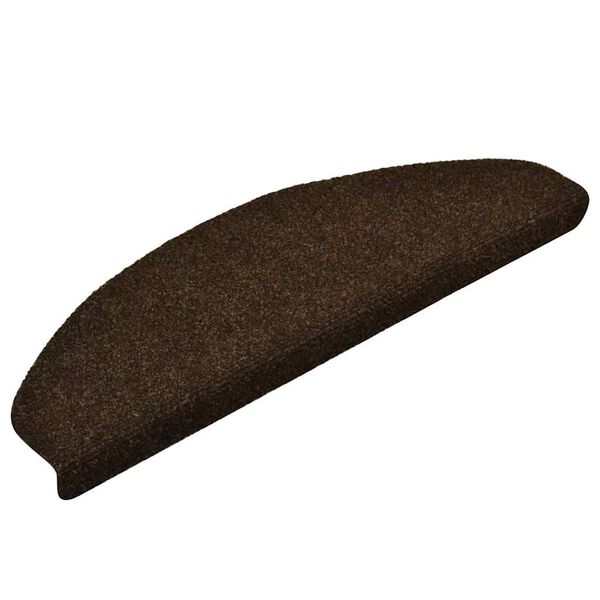 vidaXL Stufenmatten Selbstklebend 5 Stk. 65x21x4 cm Braun Halbrund Gro&szlig;