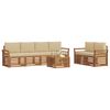 vidaXL Sofagarnituren 7 pcs Natur und Beige Massivholz Akazie