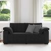 vidaXL Zweisitzer-Sofa Schwarz 180x77x82 cm Samt