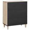vidaXL Sideboard mit Speicher Weiß 60 x 33 x 75 cm massives Mangoholz