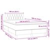 vidaXL Boxspringbett mit Matratze & LED Dunkelbraun 120x190 cm Stoff