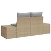 vidaXL Gartensofa Beige 123 x 62 x 69cm Poly-Rattan