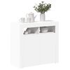 vidaXL Sideboard mit LED-Leuchten Wei&szlig; 80x35x75 cm