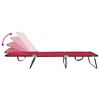 vidaXL Klappbare Sonnenliege 1-Person Rot 56 x 189 x 87cm Stoff