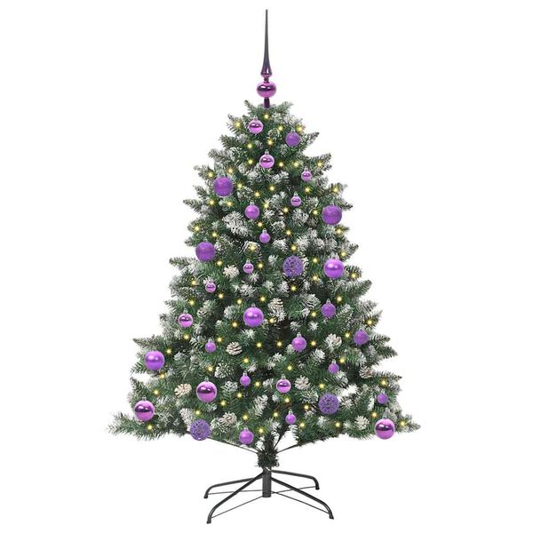 vidaXL Künstlicher Weihnachtsbaum mit 150 LEDs Grün 85 x 85 x 120 cm