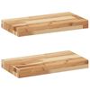 vidaXL Schweberegale 2 Stk. 40x20x4 cm Massivholz Akazie &Ouml;lbehandelt