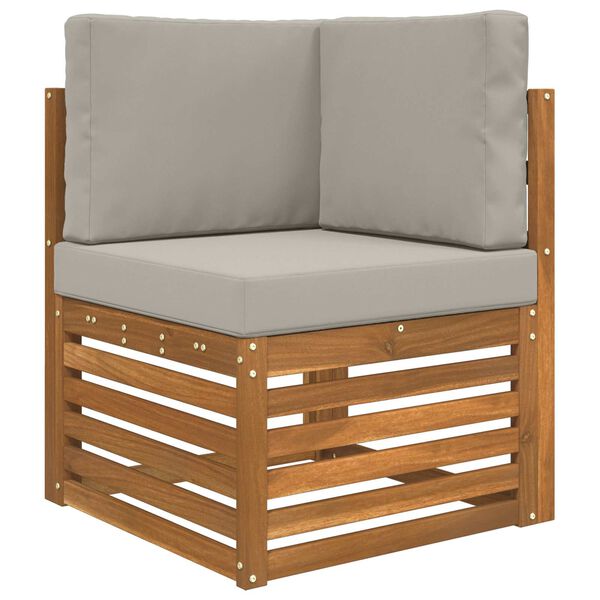 vidaXL Sofakissen f&uuml;r drau&szlig;en 3 pcs Grau Polyester