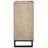 vidaXL Sideboard Wei&szlig; 90 x 33 x 75 cm massives Mangoholz