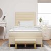 vidaXL Boxspringbett mit Matratze Creme 120 x 190 cm Stoff