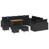 vidaXL Gartensofa-set 14 stk. Schwarz Poly-Rattan
