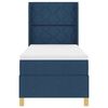 vidaXL Boxspringbett mit Matratze Blau 80 x 200 cm Stoff