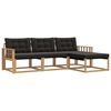 vidaXL Outdoor-Sofagarnitur 4 stk. Wei&szlig; und Schwarz