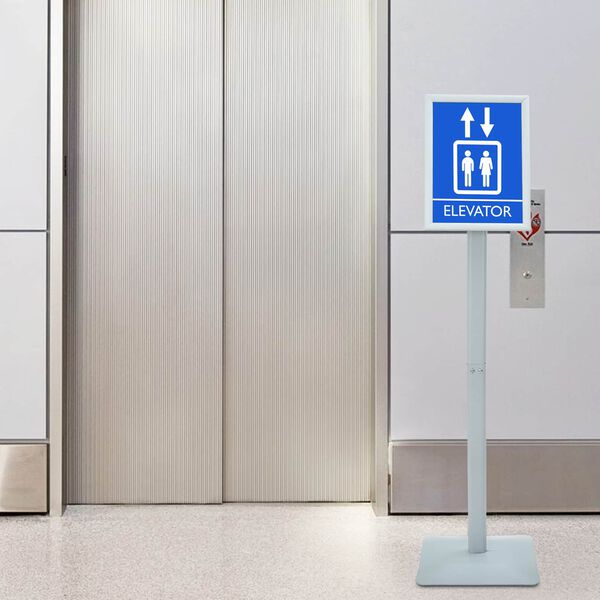 vidaXL Podest-Posterst&auml;nder Silber 32 x 27 x 119 cm PVC und Gusseisen