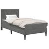 vidaXL Bettgestell mit Matratze Dunkelgrau 90 x 190 cm Samt