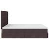 vidaXL Ottoman-Bett mit Matratzen Dunkelbraun 180x200 cm Stoff
