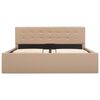 vidaXL Stauraumbett Hydraulisch Cappuccino-Braun Kunstleder 140&times;200 cm