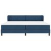 vidaXL Boxspringbett mit Matratze mit Kopfteil Blau 200 x 200 cm Stoff