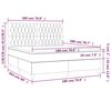 vidaXL Boxspringbett mit Matratze Dunkelblau 180x200 cm Samt