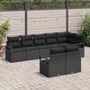 vidaXL Sofa Set 8 pcs Schwarz Poly-Rattan