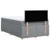vidaXL Boxspringbett mit Matratze Hellgrau 120x190 cm Stoff