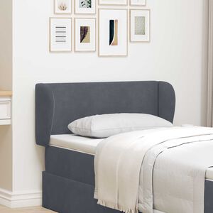 vidaXL Kopfteil Ohr Dunkelgrau 40 x 23 x 6 cm Samt