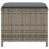 vidaXL 5-tlg. Garten-Essgruppe mit Kissen Grau Poly Rattan
