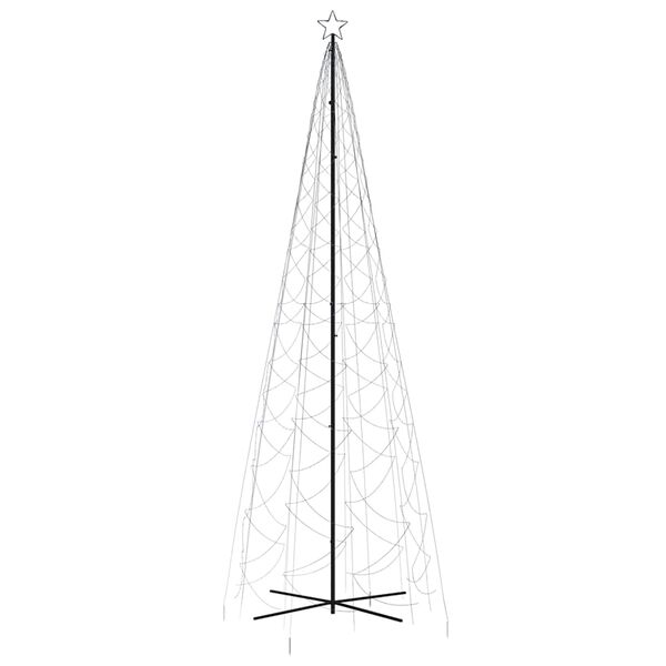 vidaXL LED-Weihnachtsbaum Kegelform Blau 1400 LEDs 160x500 cm