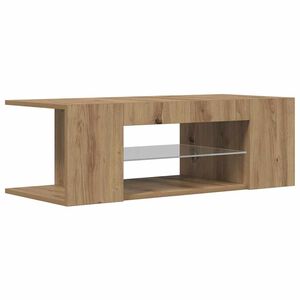 vidaXL TV-Schrank mit LED-Leuchten Artisan-Eiche 90x39x30 cm