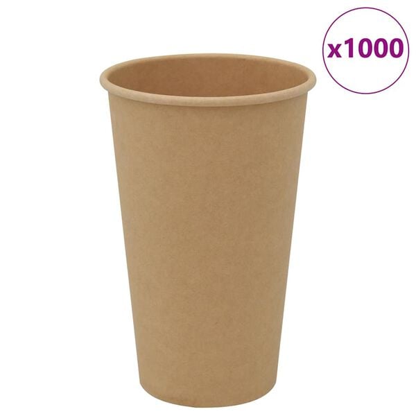 vidaXL Pappbecher 1000 Stk. 16oz 400ml Braun